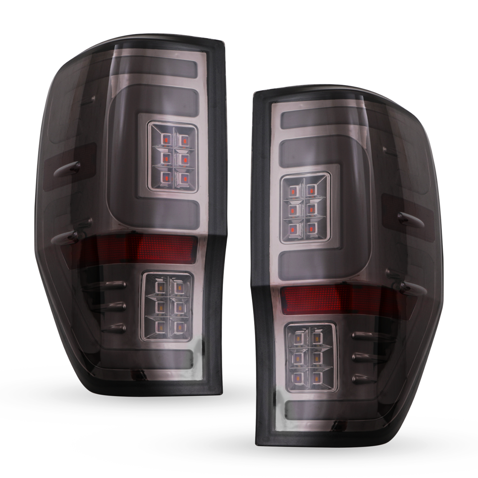 Ford Ranger T6 T7 T8 12-21 Rear Smoked LED Tail Lights