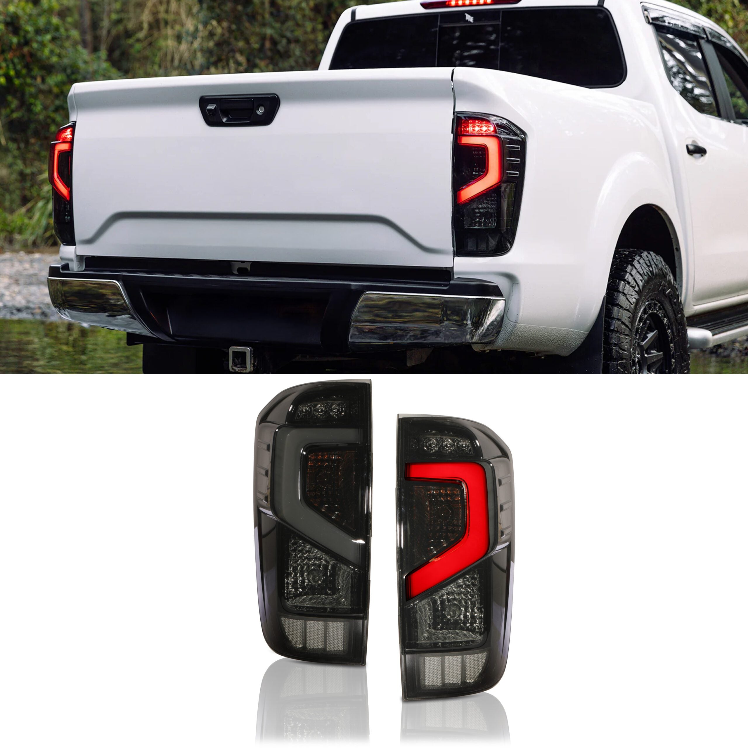Nissan Navara D23 NP300 2015+ Rear LED Tinted Tail Lights