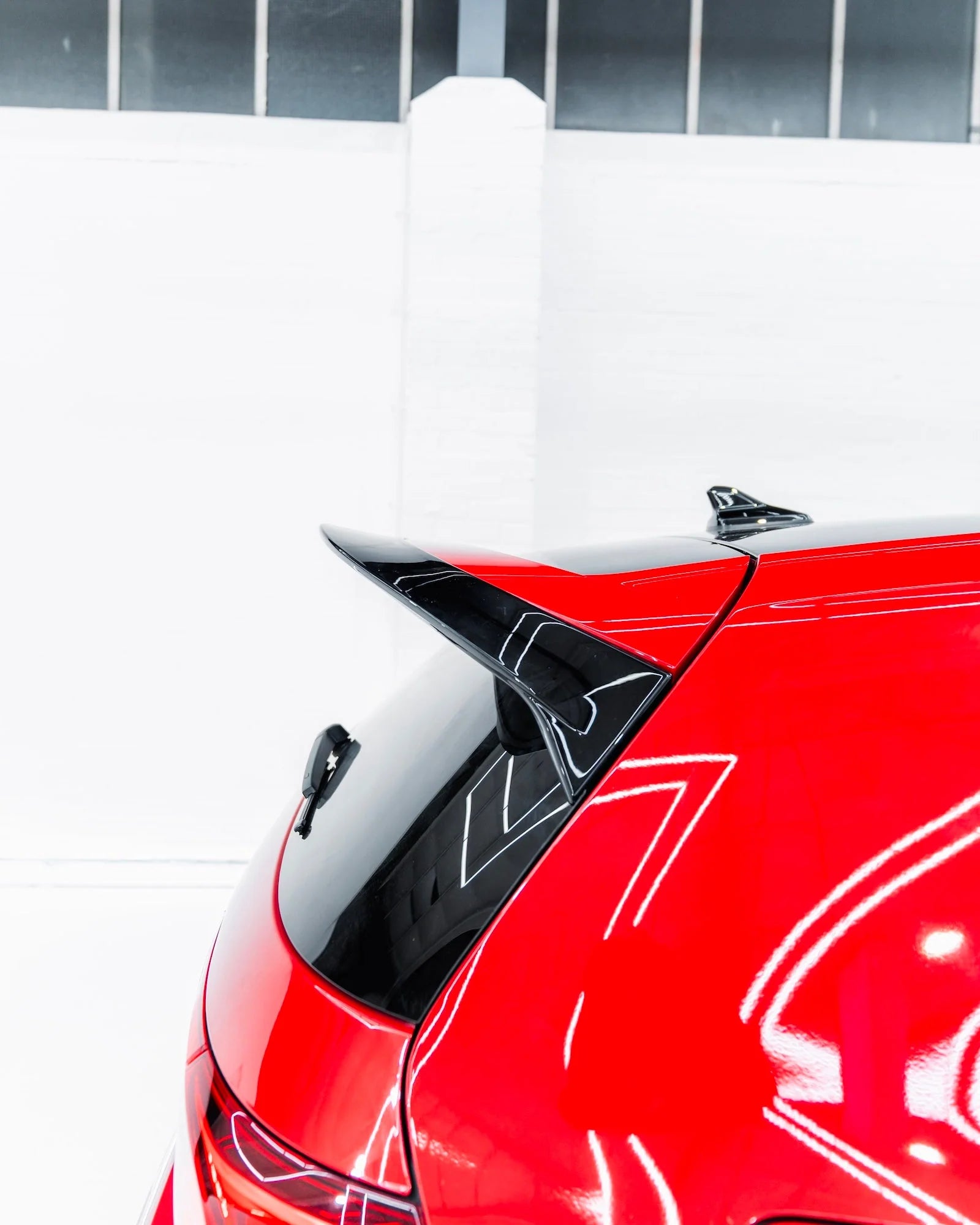 VW Golf R & Golf GTI Clubsport Mk8 EVO-1 Gloss Black Rear Spoiler by ZAERO (2020+)