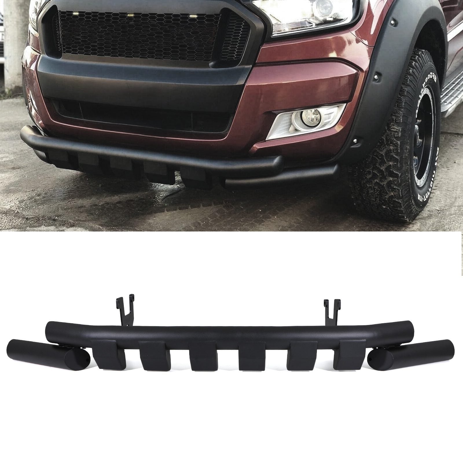 Ford Ranger T6 T7 T8 11-22 - City Style Twin Nudge Bar