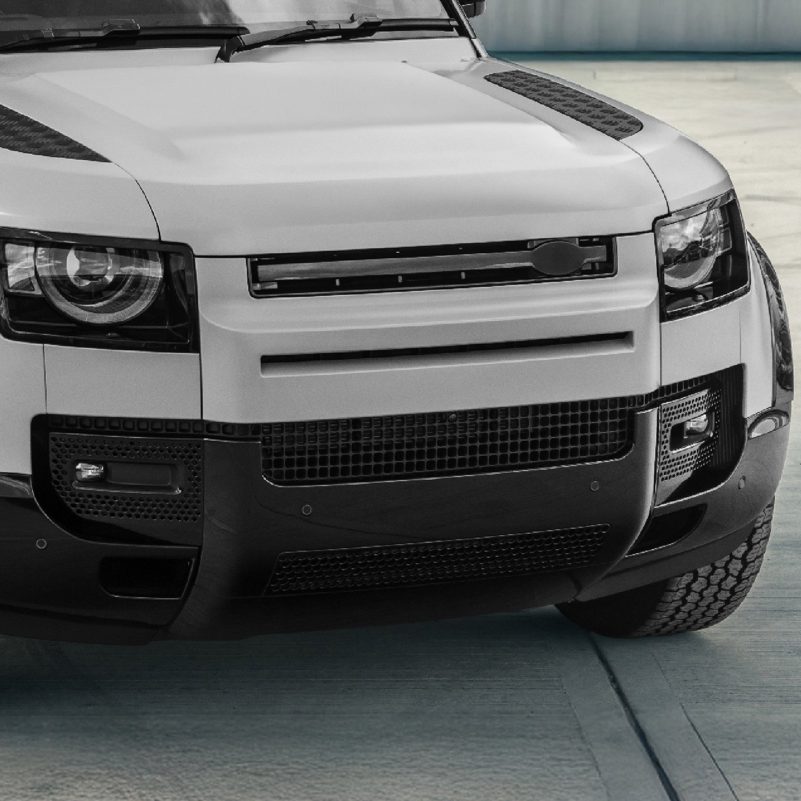 Predator 4x4 Gloss Black Front Outer Grille Inserts To Fit Land Rover Defender L663 2020+