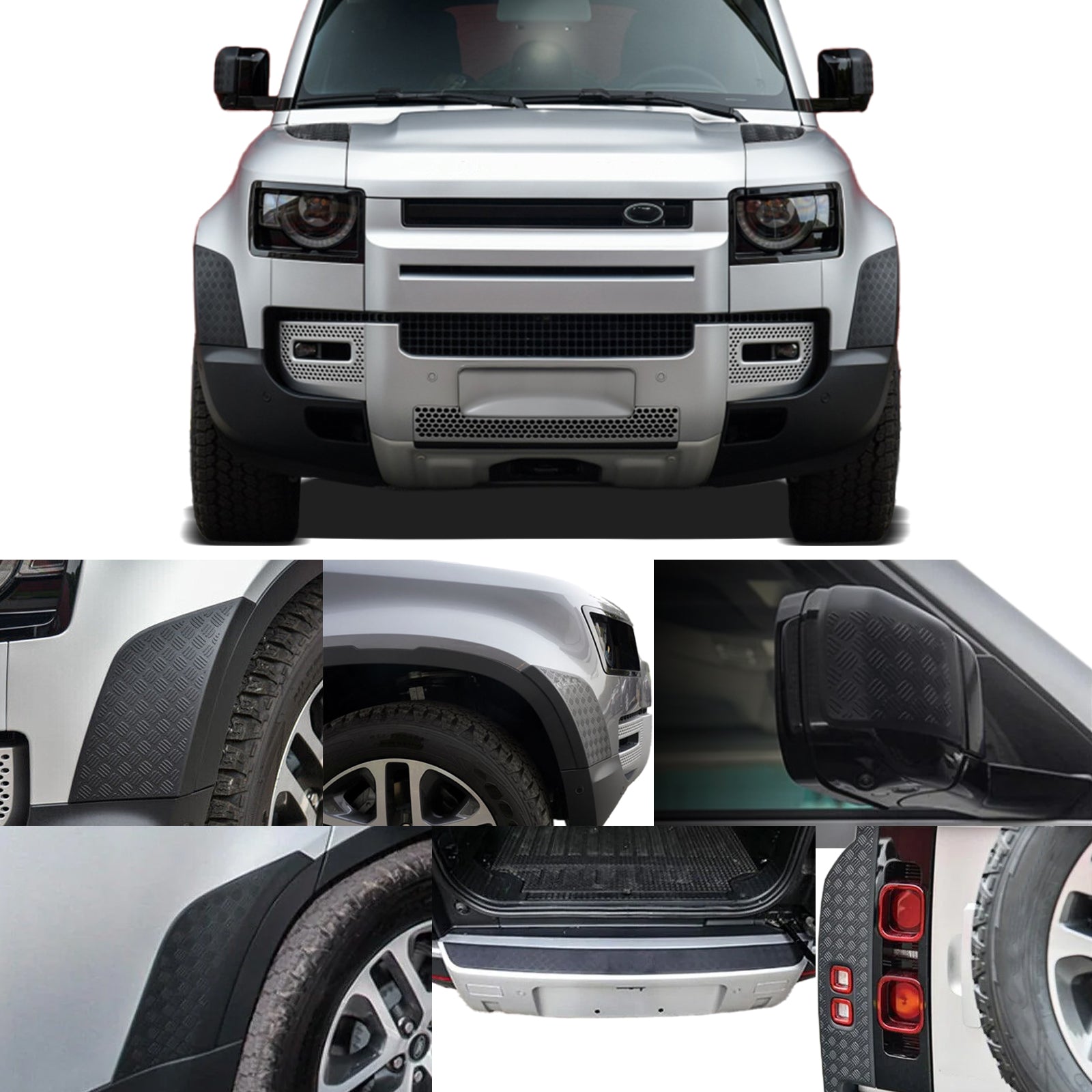 Predator 4x4 9 Piece Chequer Plate Body Panel Set To Fit Land Rover Defender 110 L663 2020+