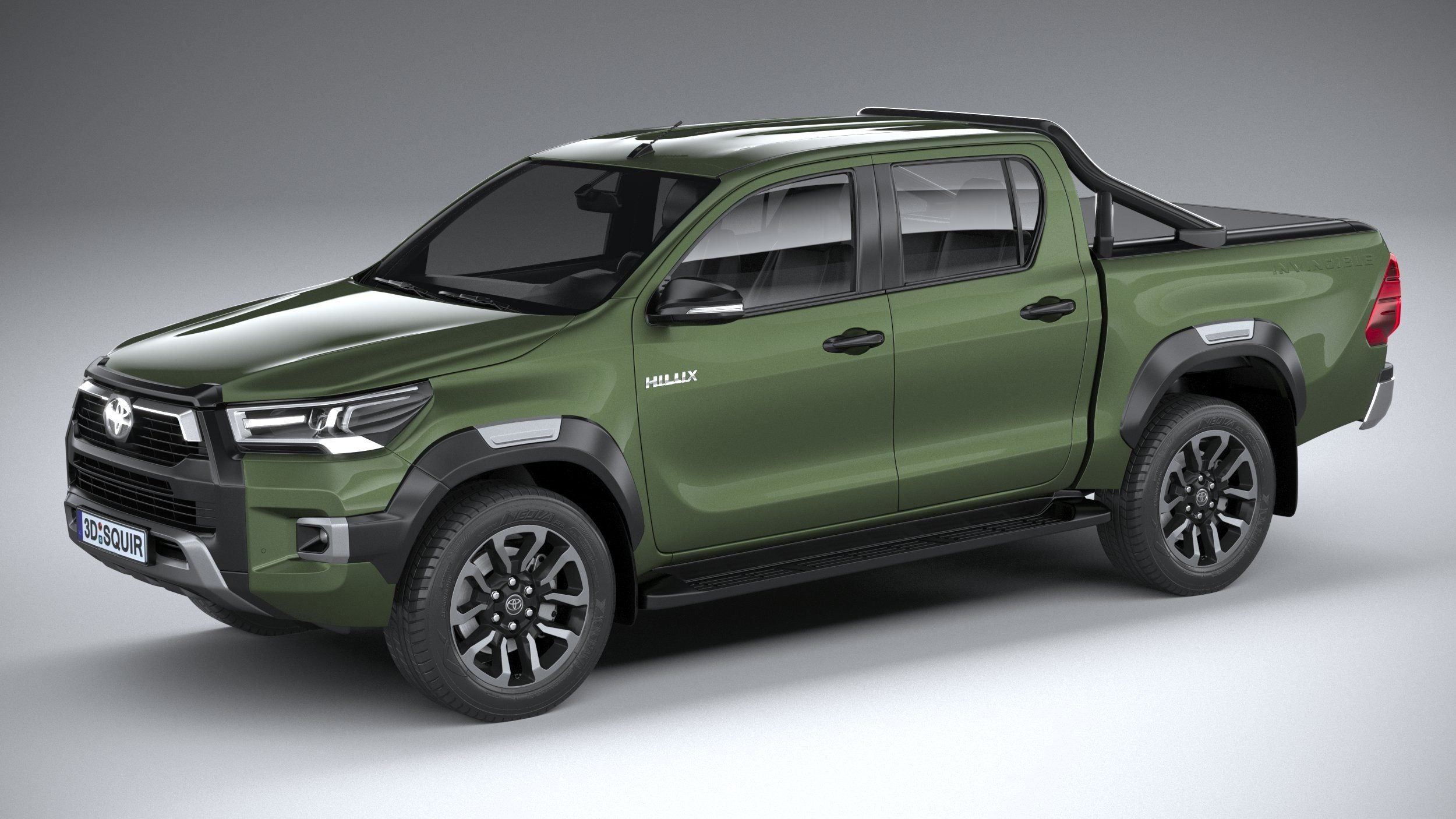 Toyota Hilux Revo 21+ Black GR Style Fender Flare Set